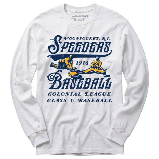 Woonsocket Speeders - Rhode Island - Vintage Defunct Baseball Teams - Long Sleeve T-Shirt