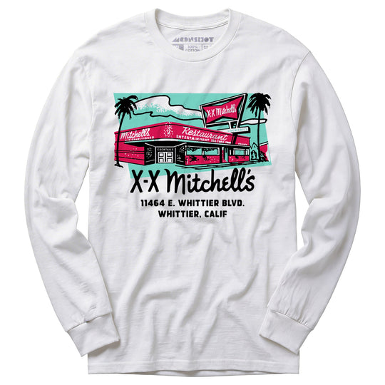 X-X Mitchell's - Whittier, CA - Vintage Restaurant - Long Sleeve T-Shirt