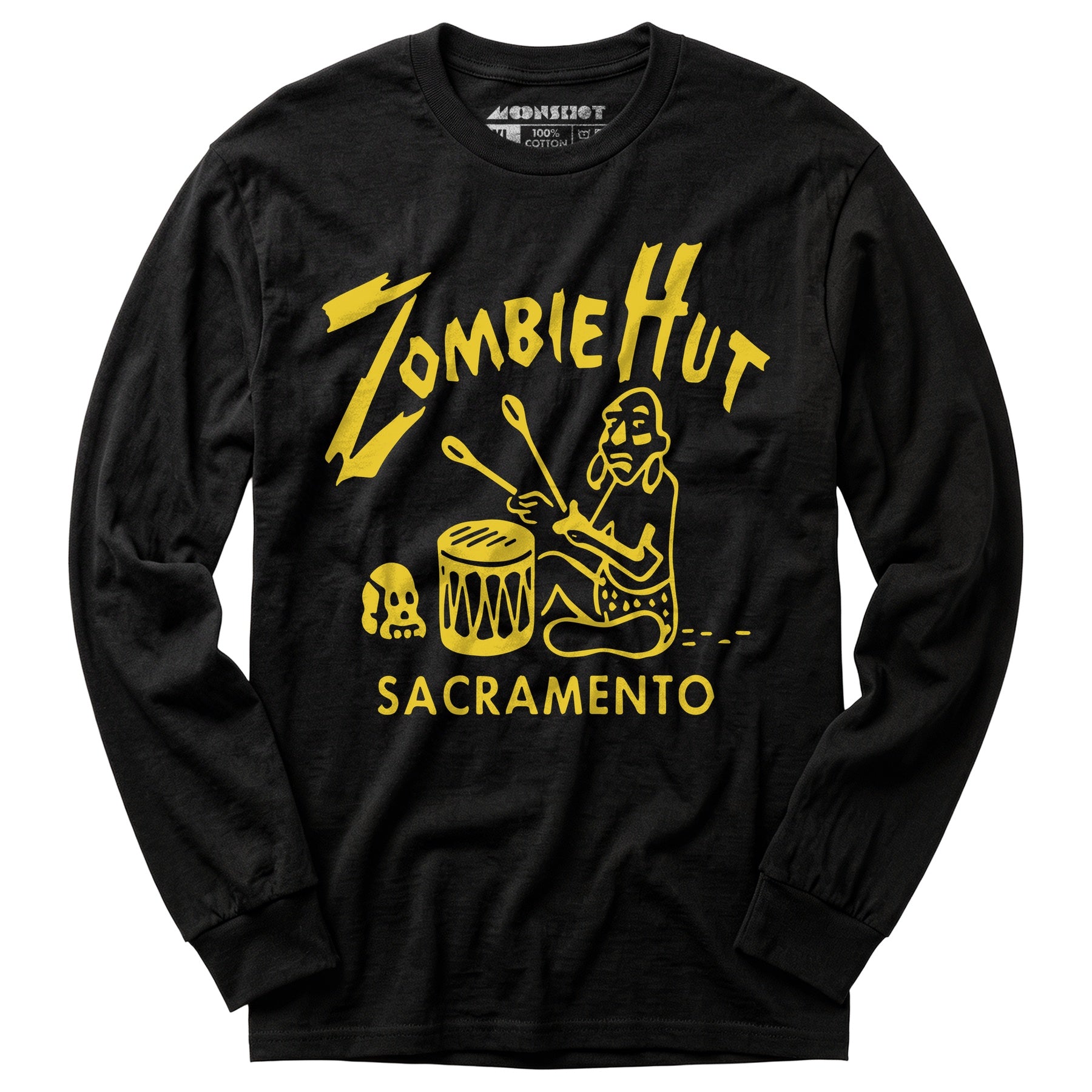 Zombie Hut - Sacramento, CA - Vintage Tiki Bar - Long Sleeve T-Shirt