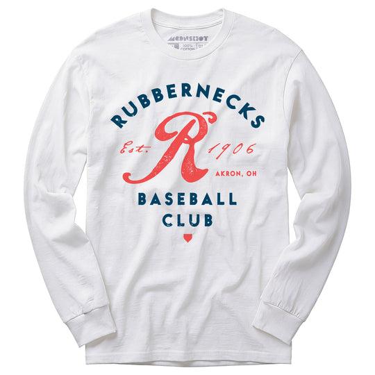 Akron Rubbernecks - Ohio - Vintage Defunct Baseball Teams - Long Sleeve T-Shirt