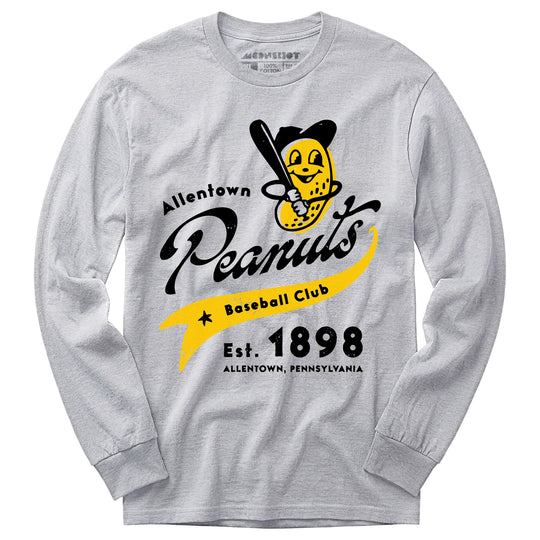 Allentown Peanuts - Pennsylvania - Vintage Defunct Baseball Teams - Long Sleeve T-Shirt