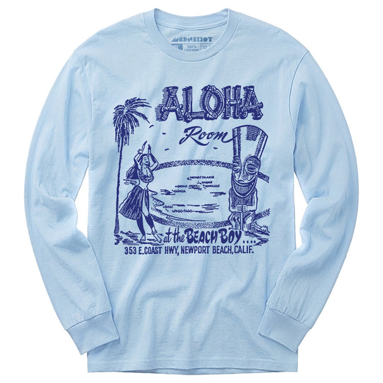 Aloha Room - Newport Beach, CA - Vintage Tiki Bar - Long Sleeve T-Shirt