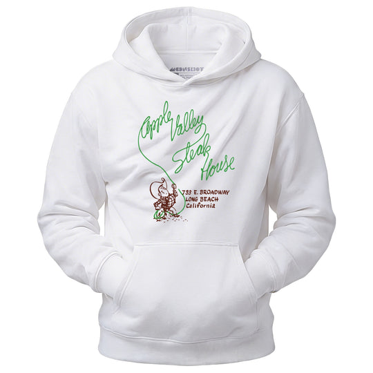 Apple Valley Steak House - Long Beach, CA - Vintage Restaurant - Unisex Hoodie