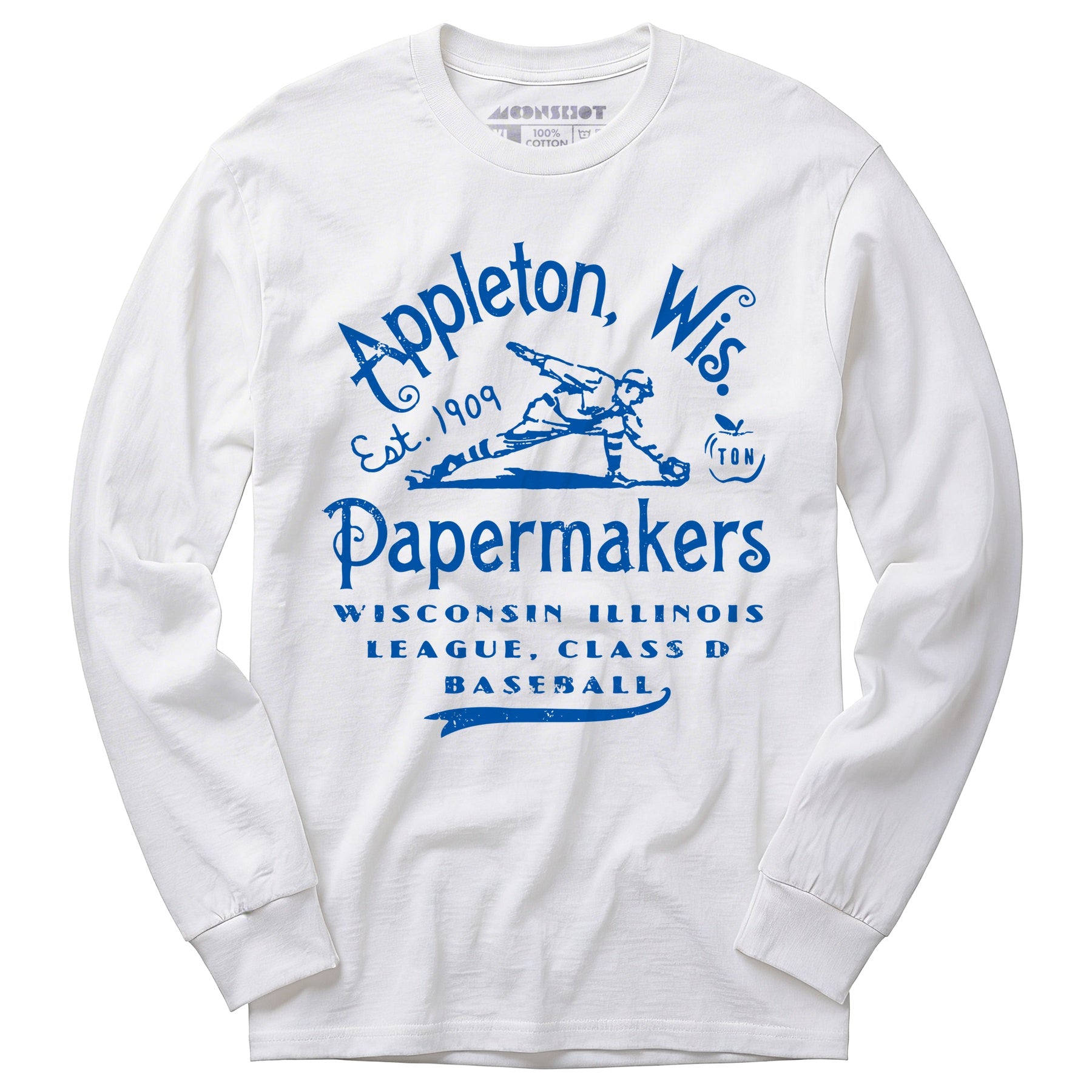 Appleton Papermakers - Wisconsin - Vintage Defunct Baseball Teams - Long Sleeve T-Shirt