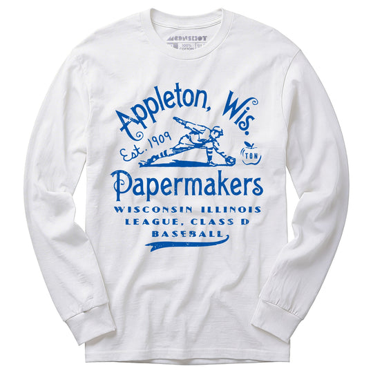 Appleton Papermakers - Wisconsin - Vintage Defunct Baseball Teams - Long Sleeve T-Shirt