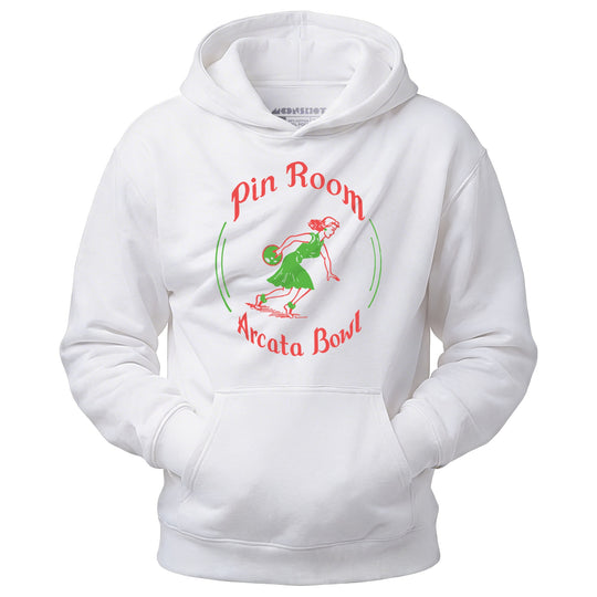 Arcata Bowl Pin Room - Arcata, CA - Vintage Bowling Alley - Unisex Hoodie