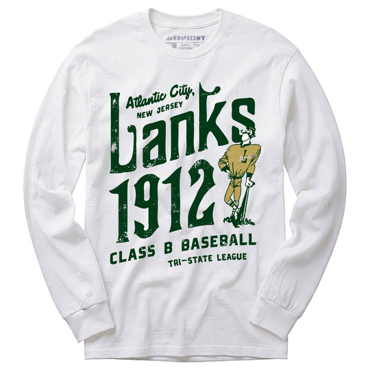 Atlantic City Lanks - New Jersey - Vintage Defunct Baseball Teams - Long Sleeve T-Shirt