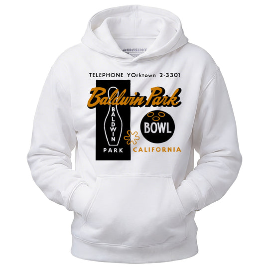 Baldwin Park Bowl - Baldwin Park, CA - Vintage Bowling Alley - Unisex Hoodie