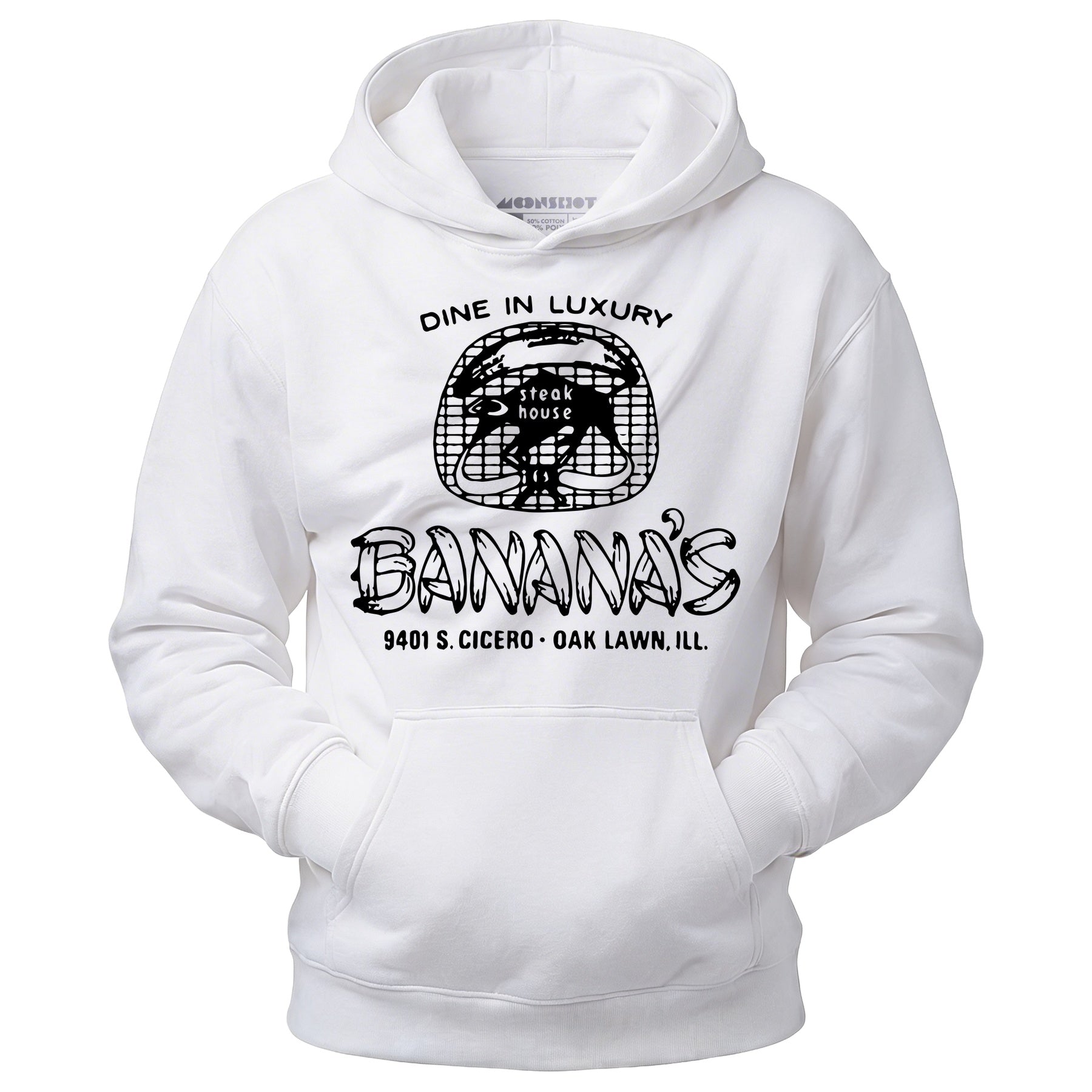 Banana's Steak House v2 - Oak Lawn, IL - Vintage Restaurant - Unisex Hoodie