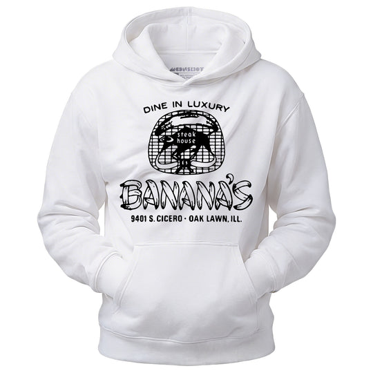 Banana's Steak House v2 - Oak Lawn, IL - Vintage Restaurant - Unisex Hoodie
