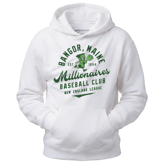 Bangor Millionaires - Maine - Vintage Defunct Baseball Teams - Unisex Hoodie