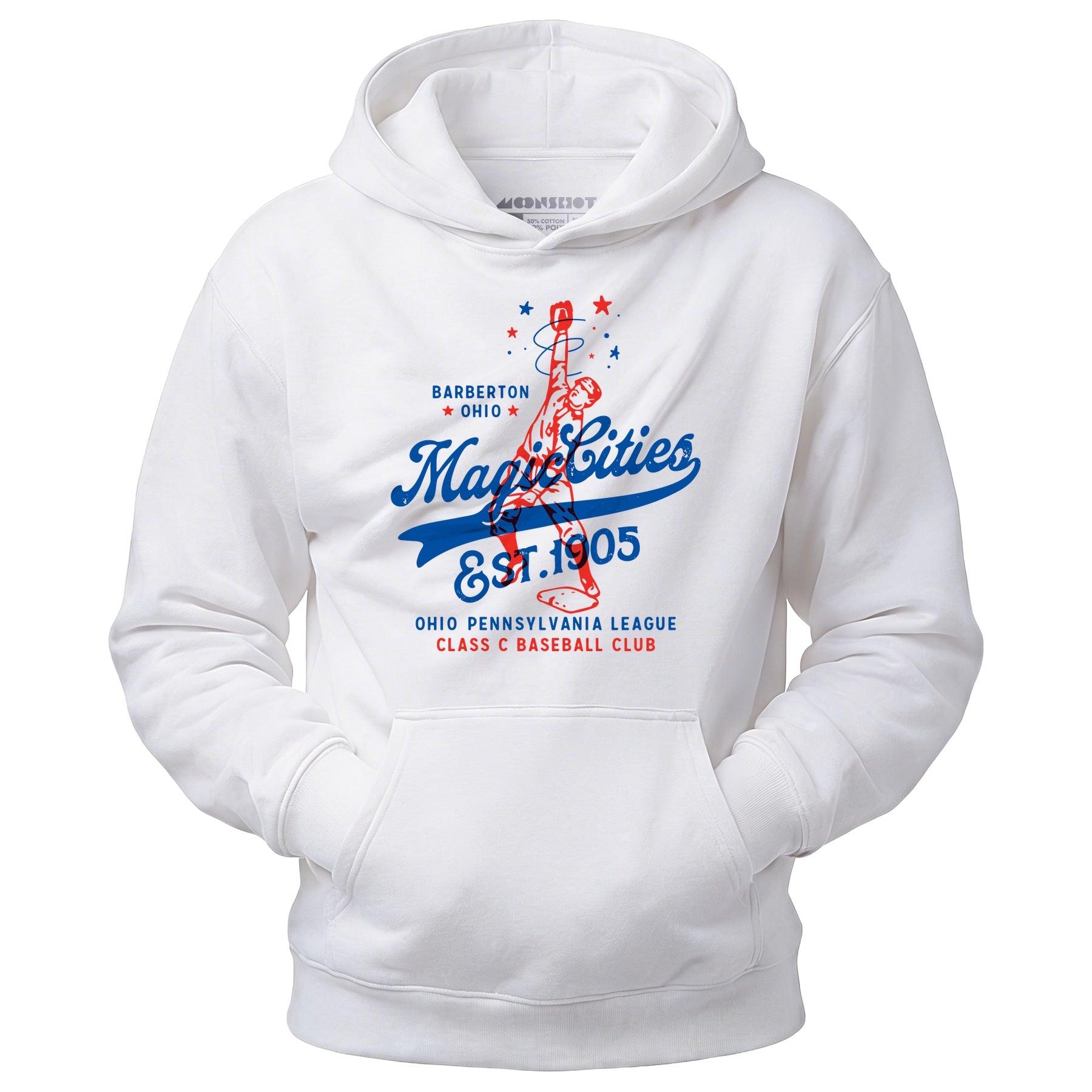 Barberton Magic Cities - Ohio - Vintage Defunct Baseball Teams - Unisex Hoodie