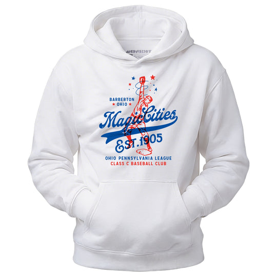Barberton Magic Cities - Ohio - Vintage Defunct Baseball Teams - Unisex Hoodie