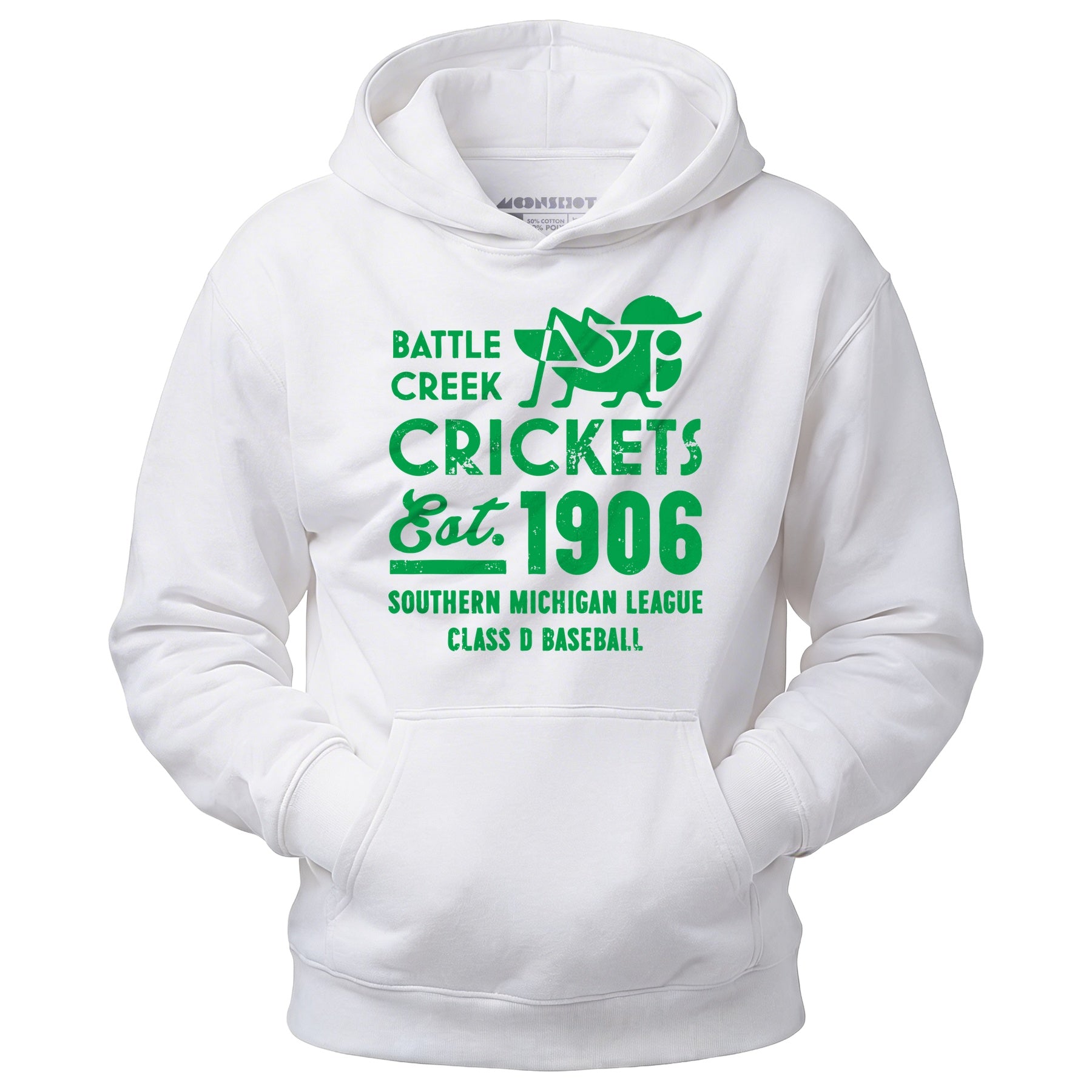 Battle Creek Crickets - Michigan - Vintage Defunct Baseball Teams - Unisex Hoodie
