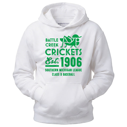 Battle Creek Crickets - Michigan - Vintage Defunct Baseball Teams - Unisex Hoodie