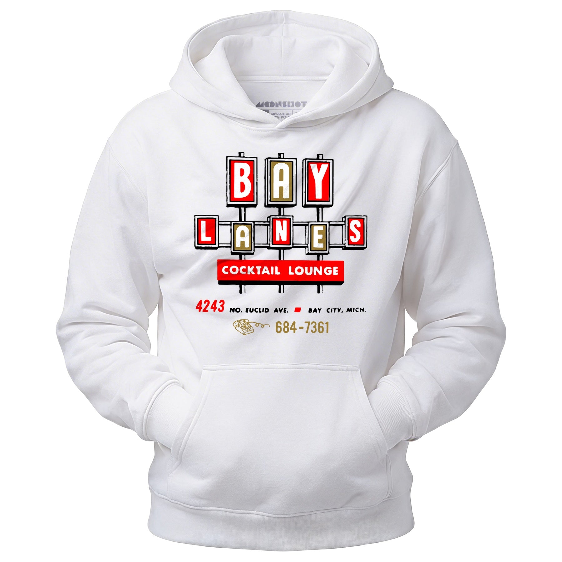 Bay Lanes - Bay City, MI - Vintage Bowling Alley - Unisex Hoodie