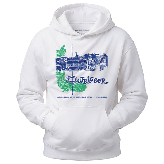 Billingsley's Outrigger v2 - Laguna Beach, CA - Vintage Tiki Bar - Unisex Hoodie