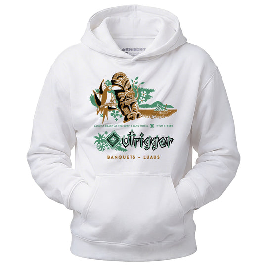 Billingsley's Outrigger v3 - Laguna Beach, CA - Vintage Tiki Bar - Unisex Hoodie