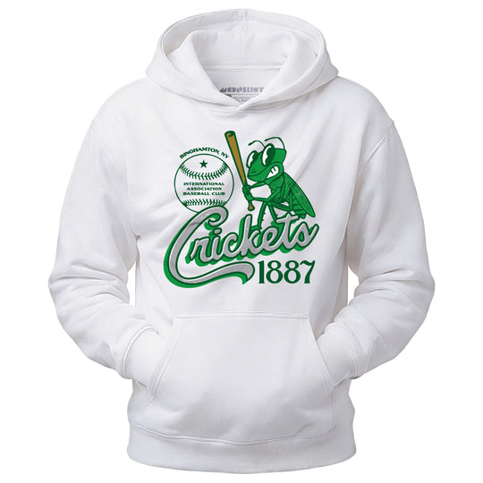Binghamton Crickets - New York - Vintage Defunct Baseball Teams - Unisex Hoodie