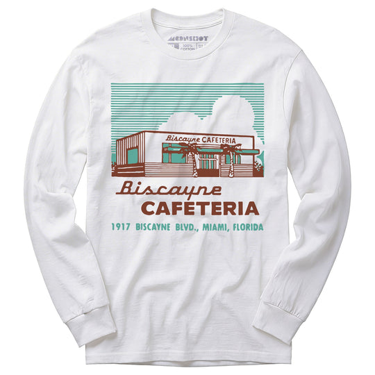 Biscayne Cafeteria - Miami, FL - Vintage Restaurant - Long Sleeve T-Shirt