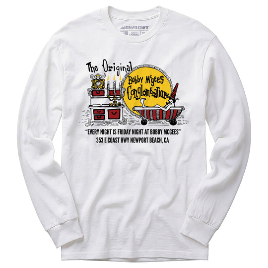 Bobby McGee's - Newport Beach, CA - Vintage Restaurant - Long Sleeve T-Shirt