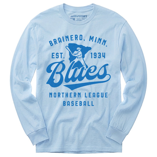 Brainerd Blues - Minnesota - Vintage Defunct Baseball Teams - Long Sleeve T-Shirt