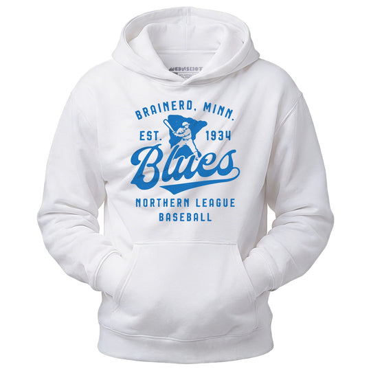 Brainerd Blues - Minnesota - Vintage Defunct Baseball Teams - Unisex Hoodie