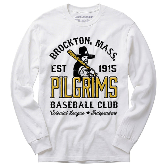 Brockton Pilgrims - Massachusetts - Vintage Defunct Baseball Teams - Long Sleeve T-Shirt