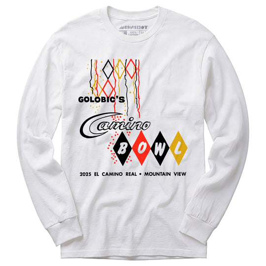 Camino Bowl - Mountain View, CA - Vintage Bowling Alley - Long Sleeve T-Shirt
