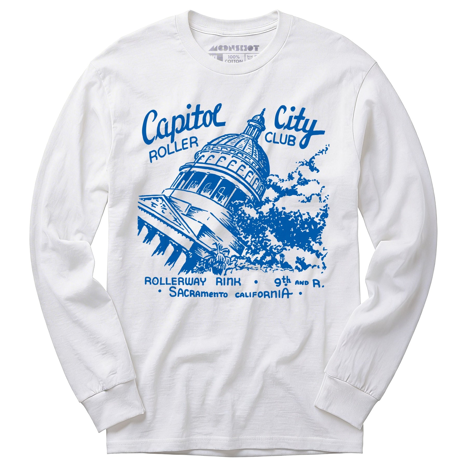 Capitol City Roller Club - Sacramento, CA - Vintage Roller Rink - Long Sleeve T-Shirt