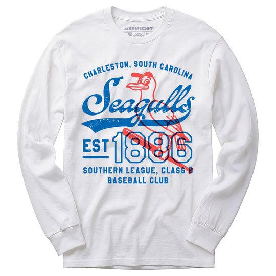 Charleston Seagulls - South Carolina - Vintage Defunct Baseball Teams - Long Sleeve T-Shirt