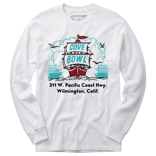 Cove Bowl - Wilmington, CA - Vintage Bowling Alley - Long Sleeve T-Shirt