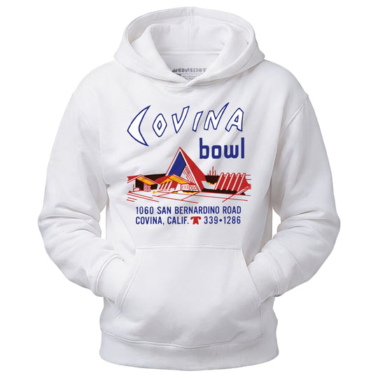 Covina Bowl - Covina, CA - Vintage Bowling Alley - Unisex Hoodie