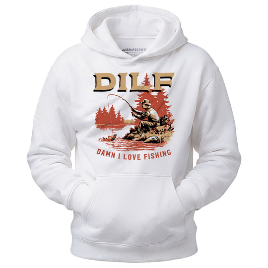 DILF Damn I Love Fishing - Unisex Hoodie
