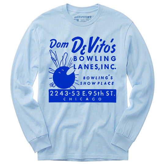 Dom DeVito's - Chicago, IL - Vintage Bowling Alley - Long Sleeve T-Shirt
