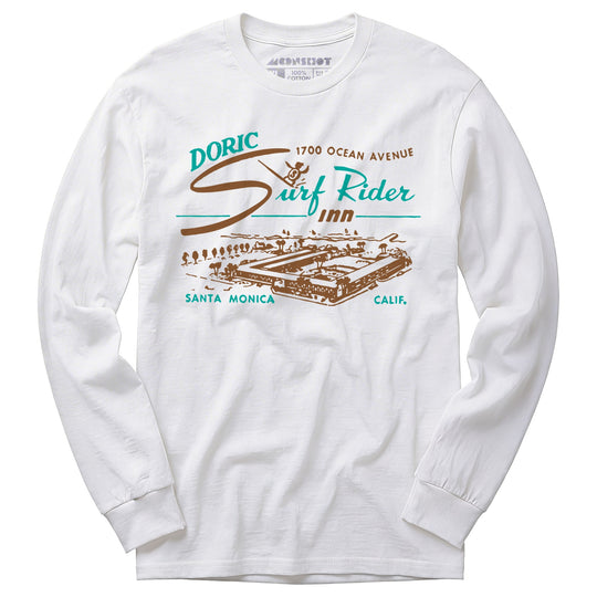 Doric Surf Rider Inn - Santa Monica, CA - Vintage Hotel - Long Sleeve T-Shirt