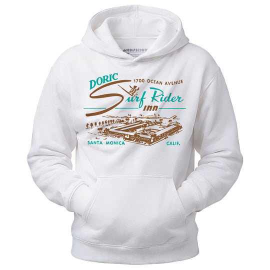 Doric Surf Rider Inn - Santa Monica, CA - Vintage Hotel - Unisex Hoodie
