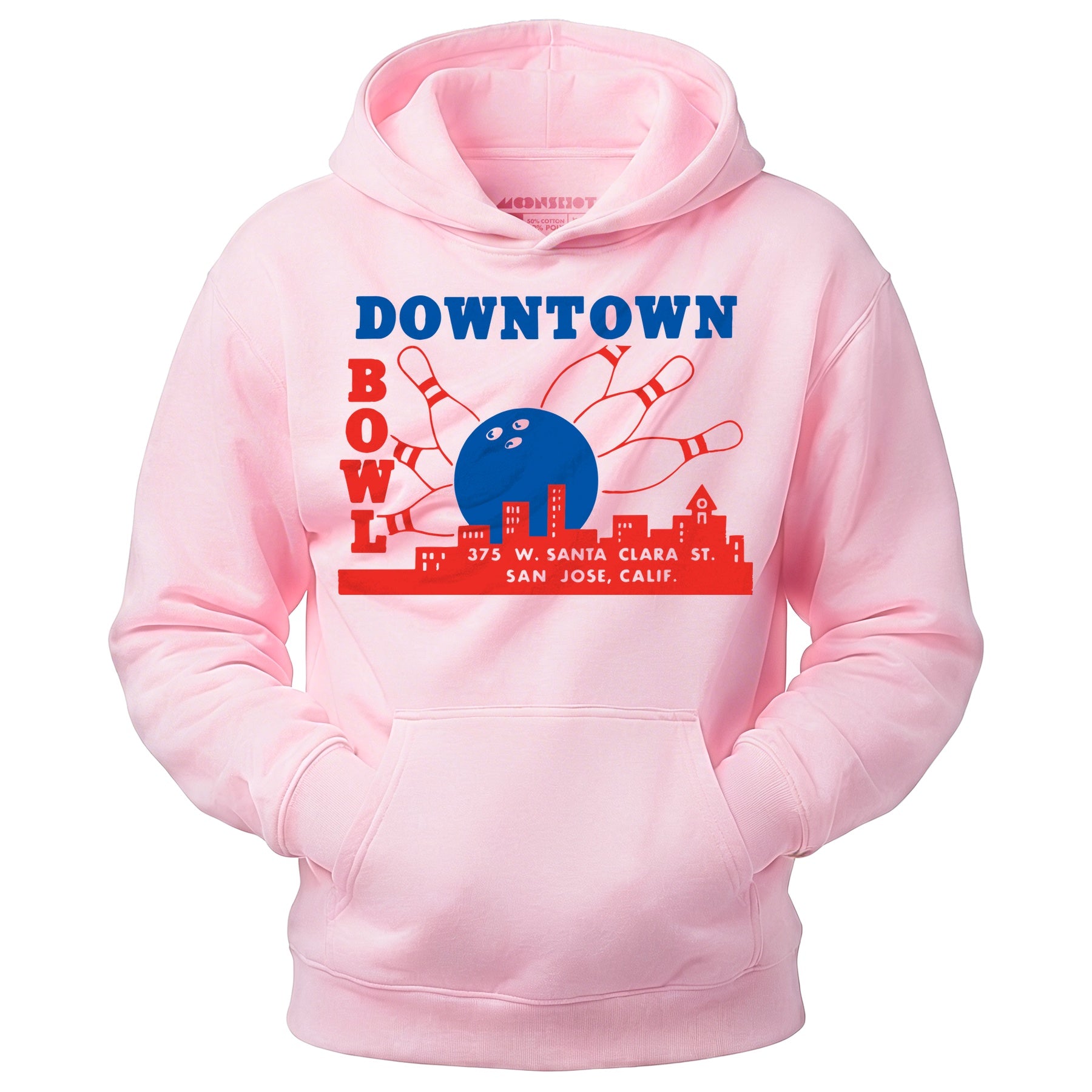 Downtown Bowl - San Jose, CA - Vintage Bowling Alley - Unisex Hoodie