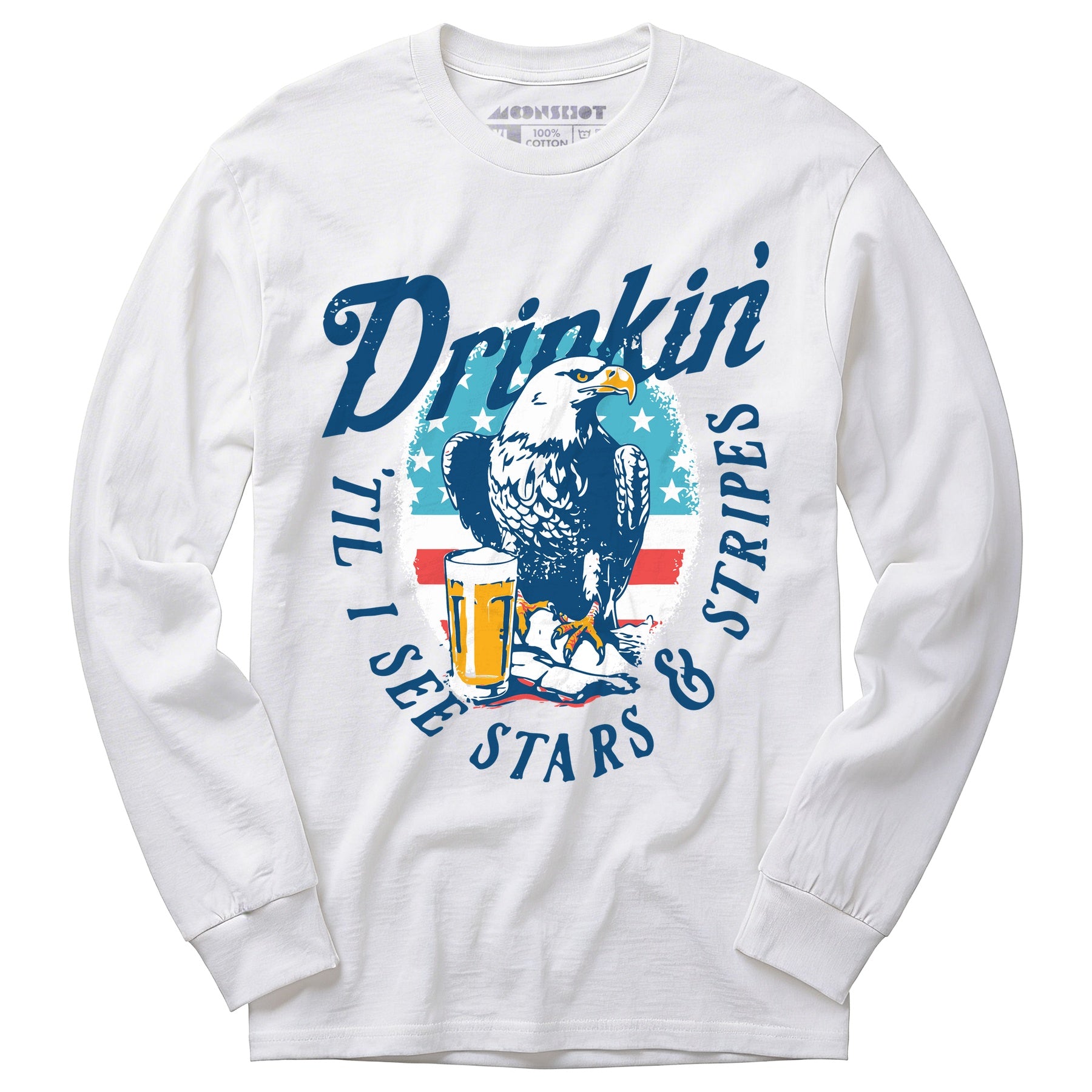 Drinkin' 'Til I See Stars & Stripes - Long Sleeve T-Shirt