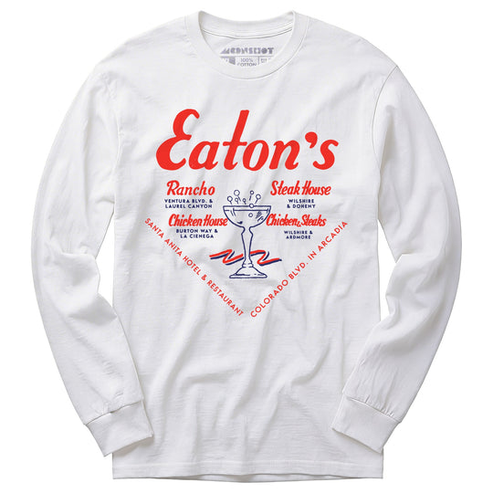 Eatons Restaurants - Los Angeles, CA - Vintage Restaurant - Long Sleeve T-Shirt