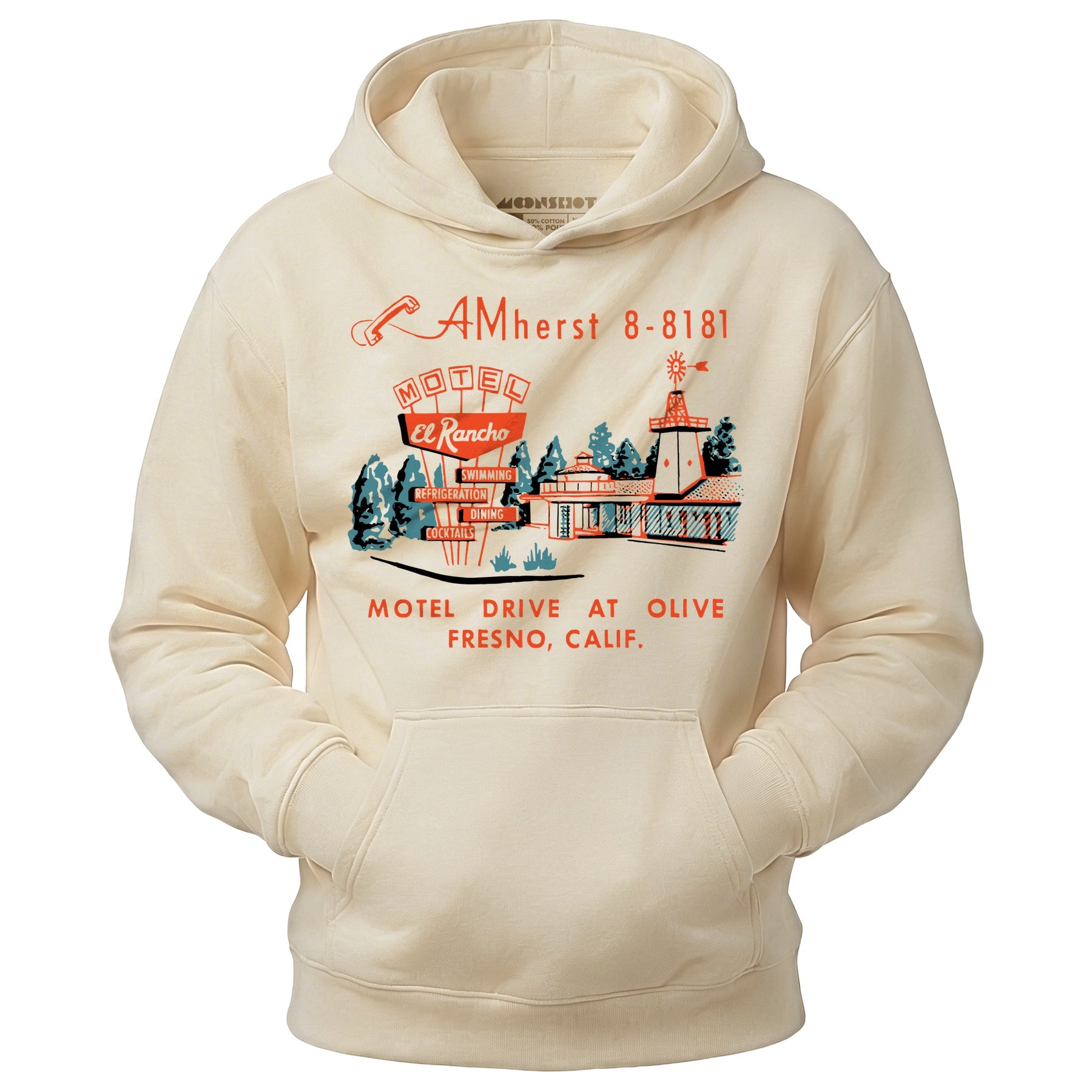 El Rancho Motel - Fresno, CA - Vintage Motel - Unisex Hoodie