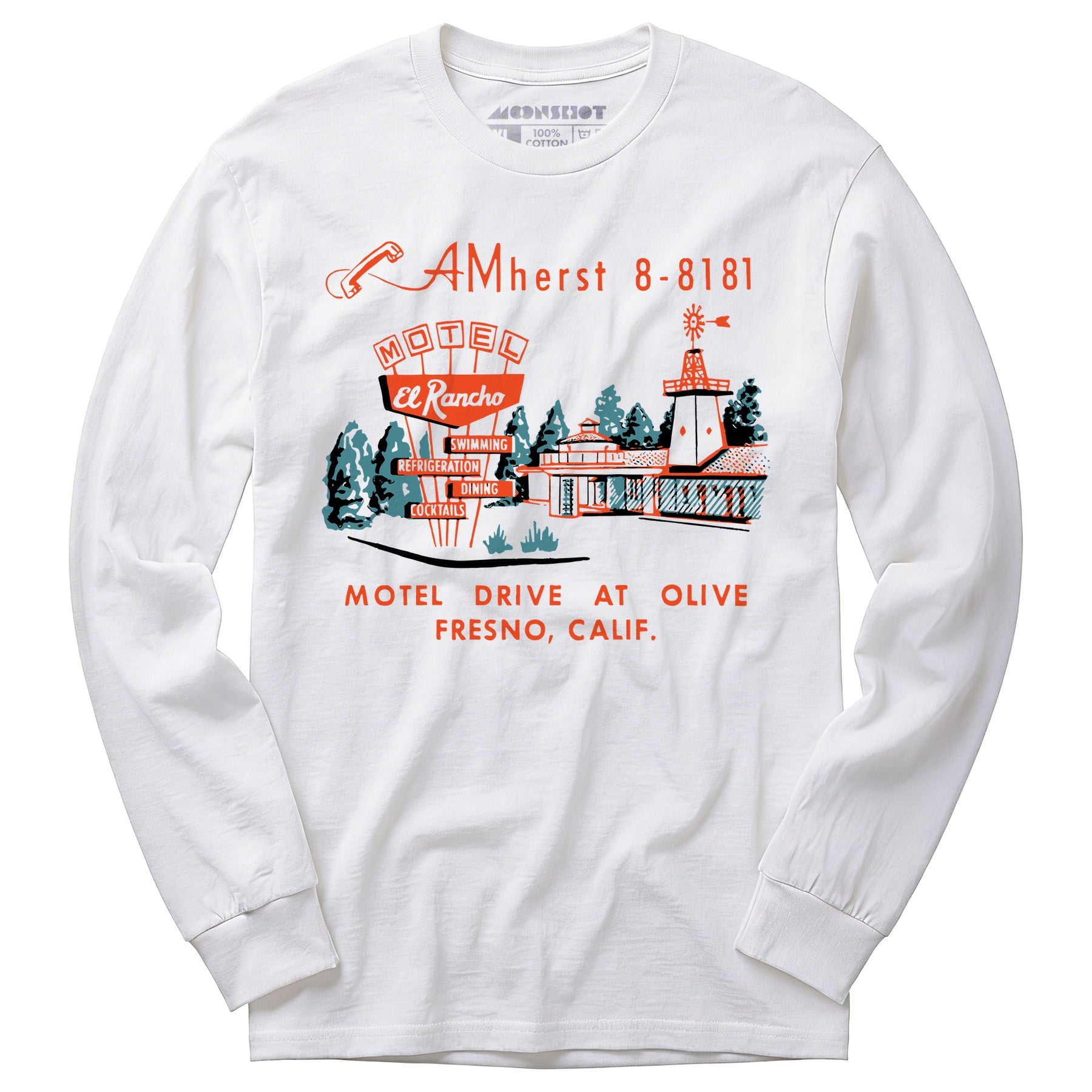 El Rancho Motel - Fresno, CA - Vintage Motel - Long Sleeve T-Shirt