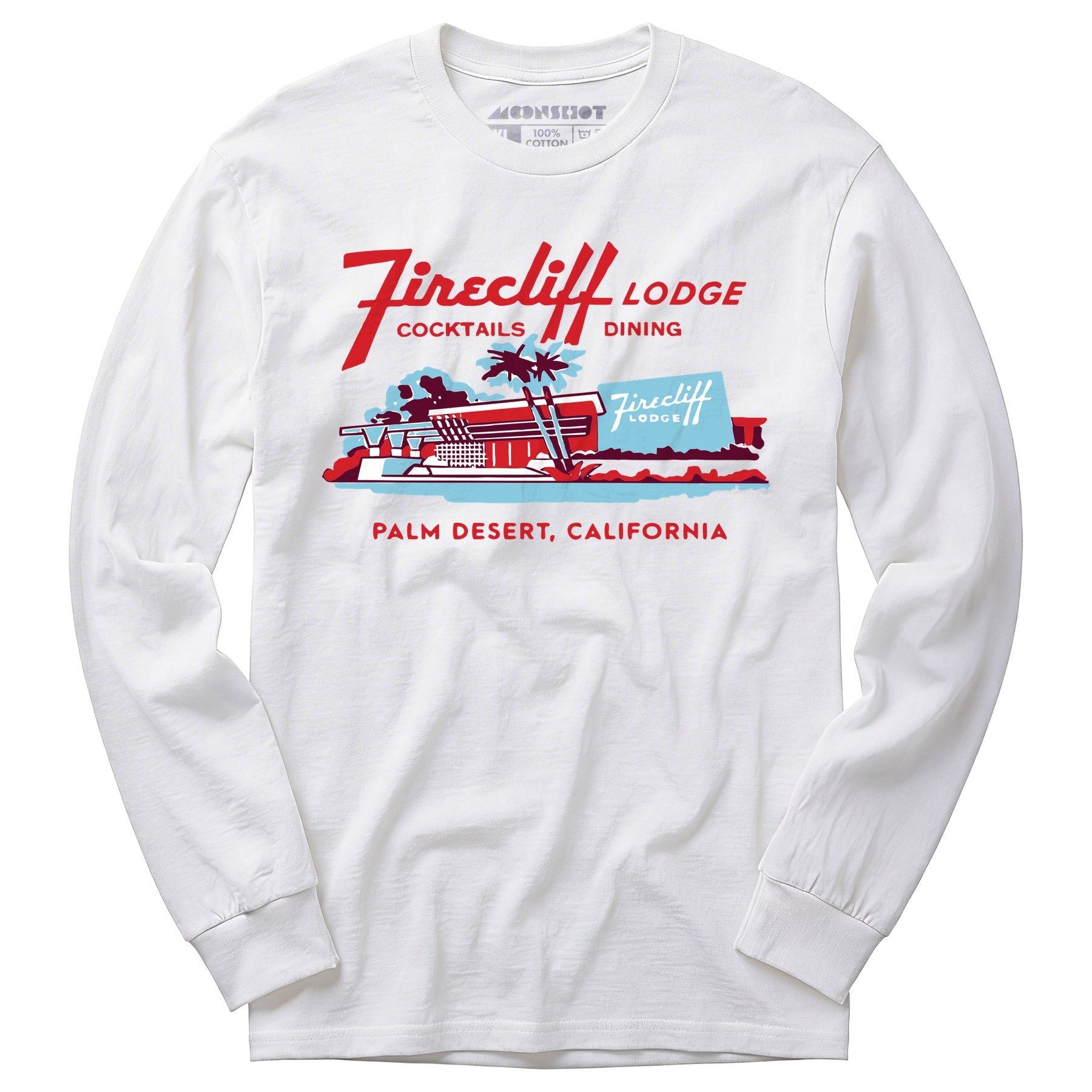 Firecliff Lodge Hotel - Vintage Greater Palm Springs, CA - Long Sleeve T-Shirt