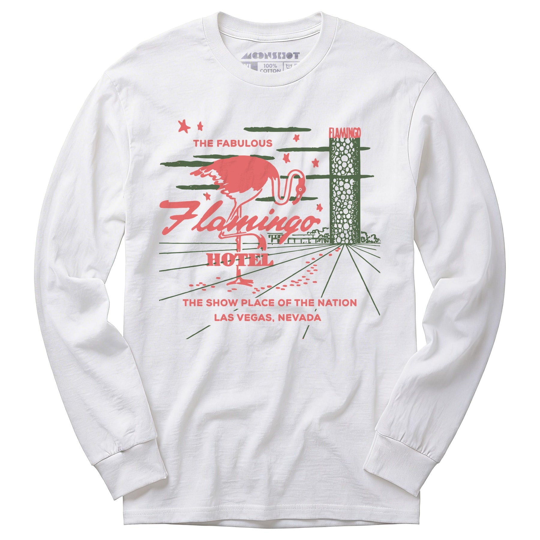 Flamingo Hotel v4 - Vintage Las Vegas - Long Sleeve T-Shirt