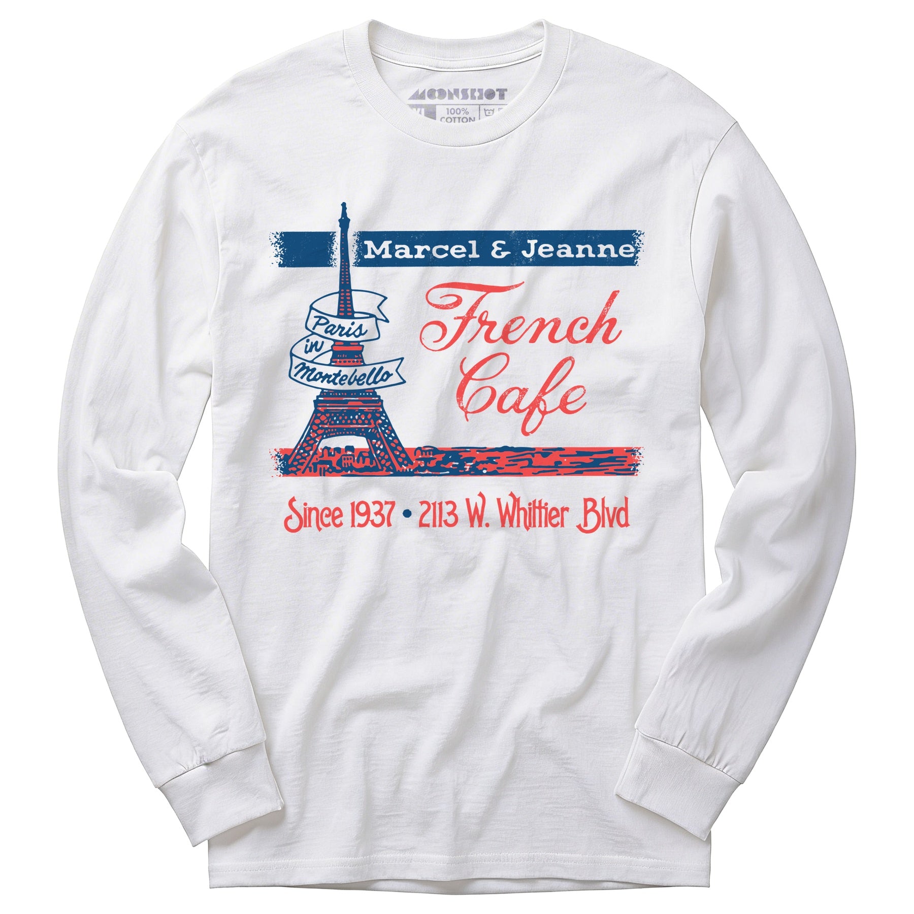 French Cafe - Montebello, CA - Vintage Restaurant - Long Sleeve T-Shirt