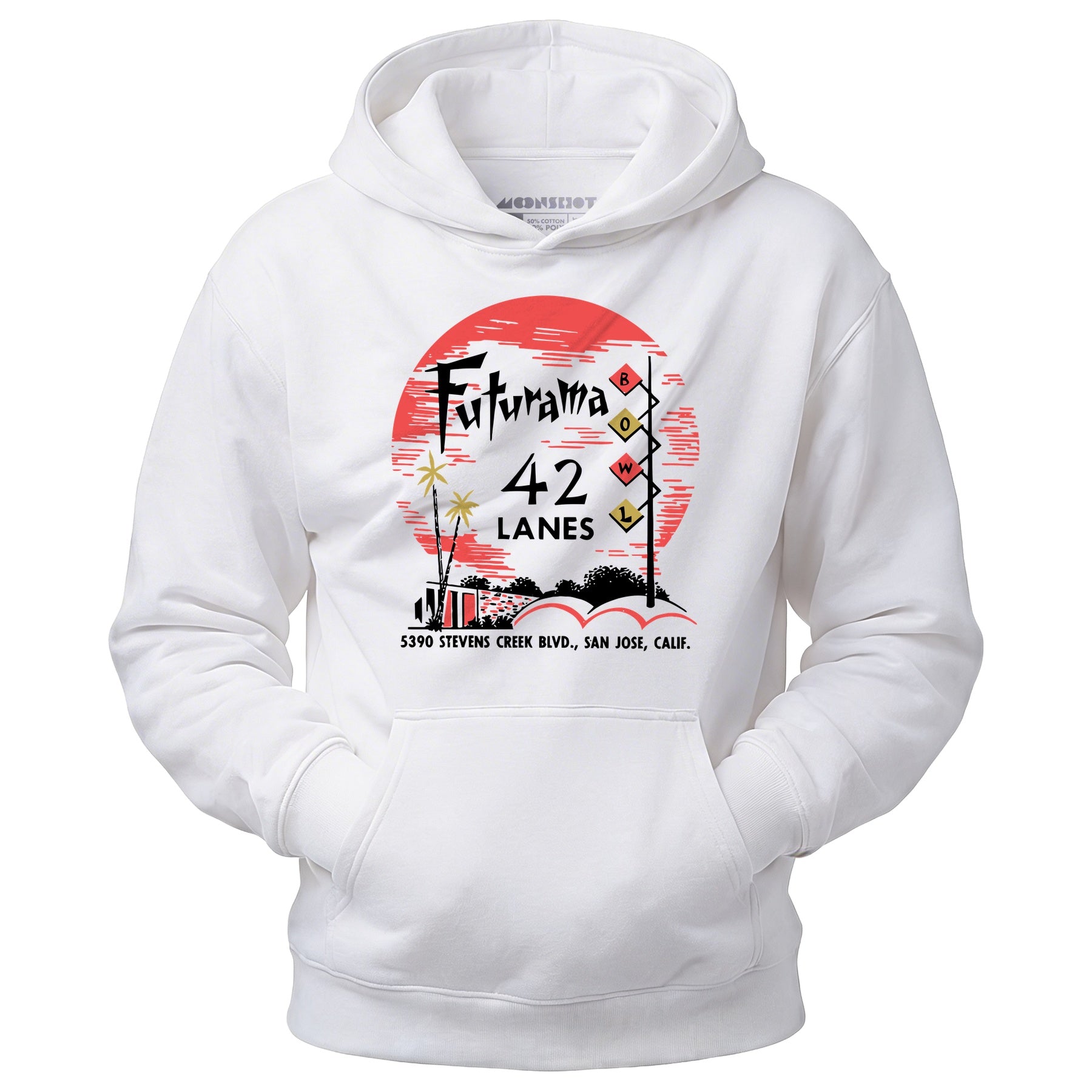 Futurama Lanes - San Jose, CA - Vintage Bowling Alley - Unisex Hoodie