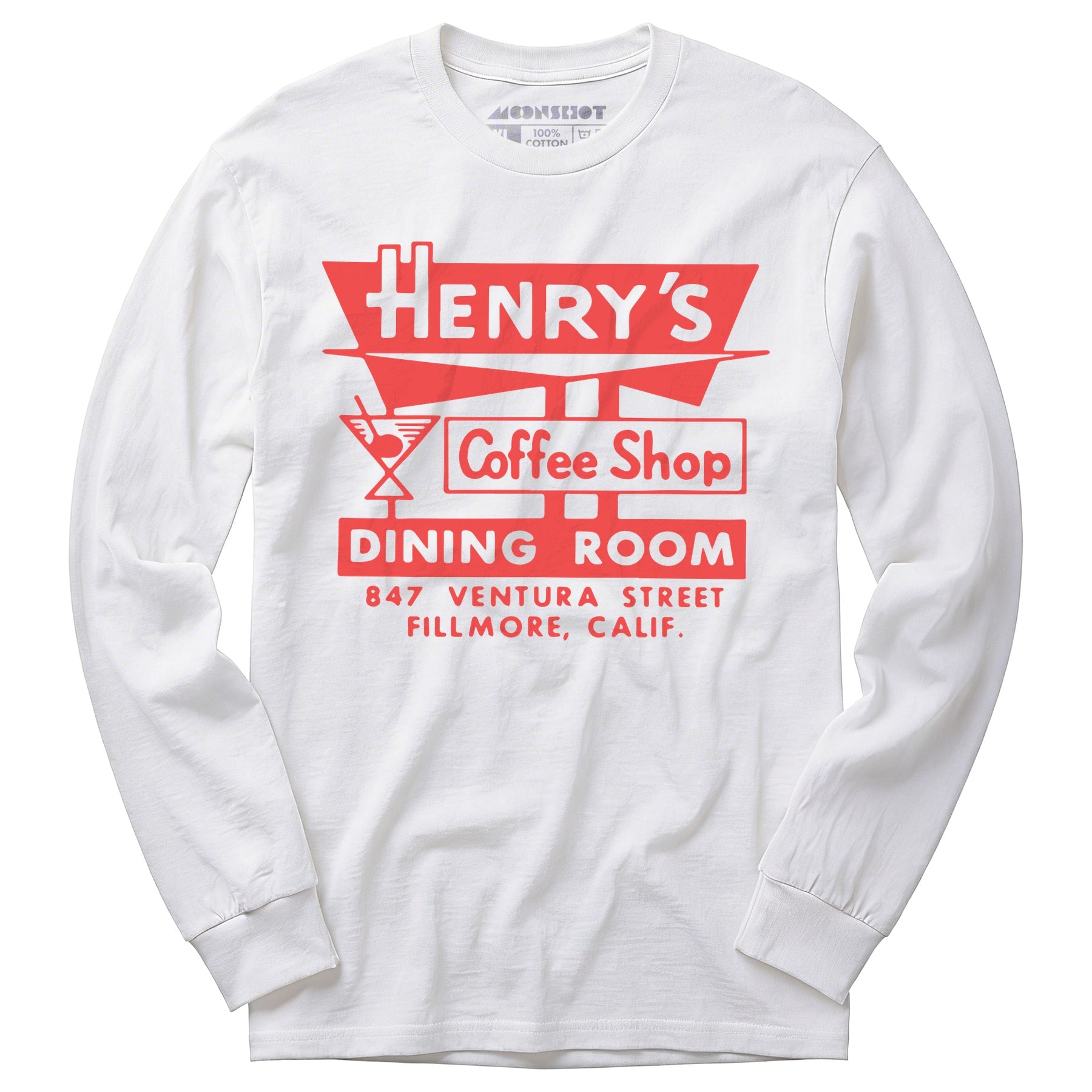 Henry's - Fillmore, CA - Vintage Restaurant - Long Sleeve T-Shirt
