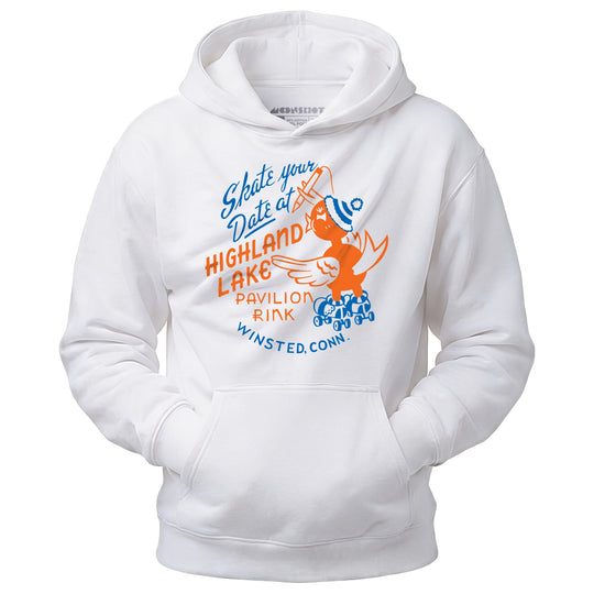 Highland Lake Pavilion Rink - Winsted, CT - Vintage Roller Rink - Unisex Hoodie