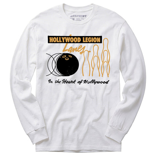 Hollywood Legion Lanes - Hollywood, CA - Vintage Bowling Alley - Long Sleeve T-Shirt