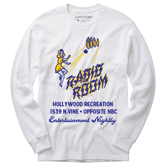 Hollywood Recreation Center - Hollywood, CA - Vintage Bowling Alley - Long Sleeve T-Shirt